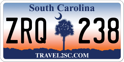 SC license plate ZRQ238