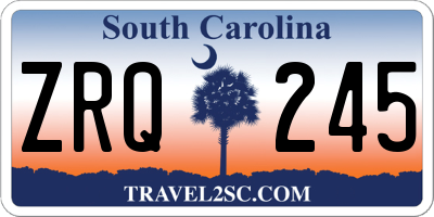 SC license plate ZRQ245