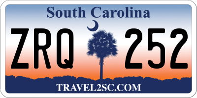 SC license plate ZRQ252