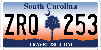 SC license plate ZRQ253