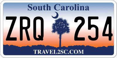 SC license plate ZRQ254