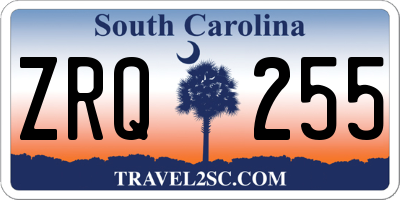SC license plate ZRQ255