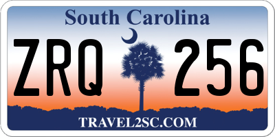 SC license plate ZRQ256