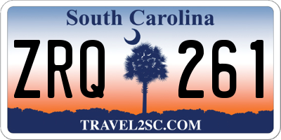 SC license plate ZRQ261