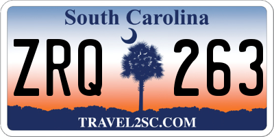 SC license plate ZRQ263