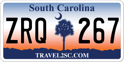 SC license plate ZRQ267