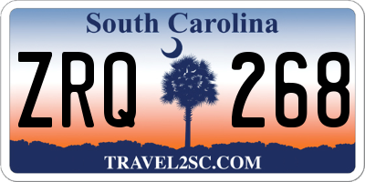 SC license plate ZRQ268