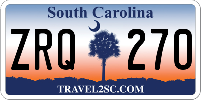 SC license plate ZRQ270