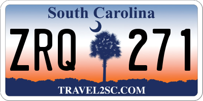 SC license plate ZRQ271