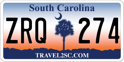 SC license plate ZRQ274
