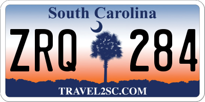 SC license plate ZRQ284