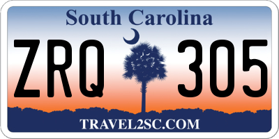 SC license plate ZRQ305