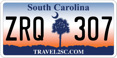 SC license plate ZRQ307