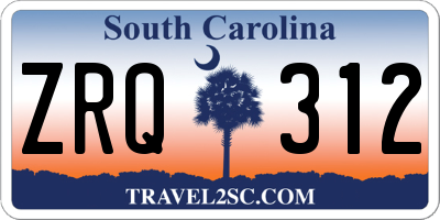 SC license plate ZRQ312
