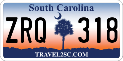 SC license plate ZRQ318