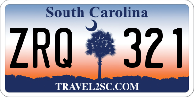 SC license plate ZRQ321