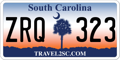 SC license plate ZRQ323