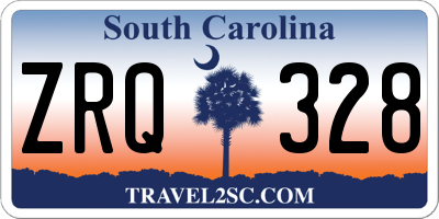 SC license plate ZRQ328