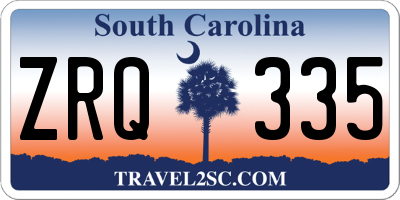 SC license plate ZRQ335