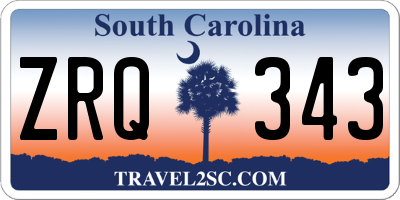 SC license plate ZRQ343