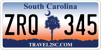 SC license plate ZRQ345