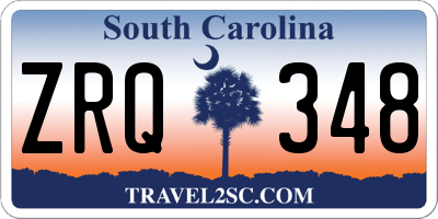 SC license plate ZRQ348