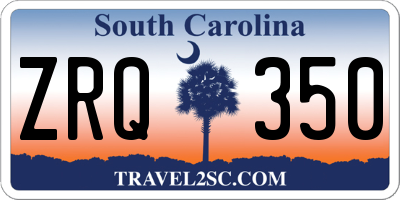SC license plate ZRQ350