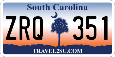 SC license plate ZRQ351