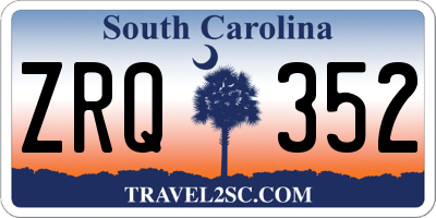 SC license plate ZRQ352