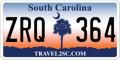 SC license plate ZRQ364