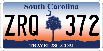 SC license plate ZRQ372