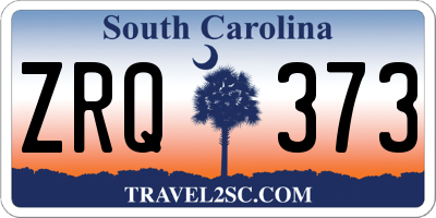 SC license plate ZRQ373