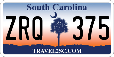 SC license plate ZRQ375
