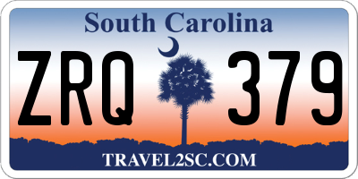 SC license plate ZRQ379