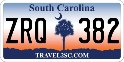 SC license plate ZRQ382