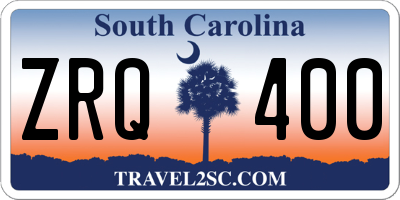 SC license plate ZRQ400
