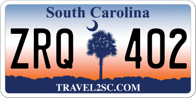 SC license plate ZRQ402