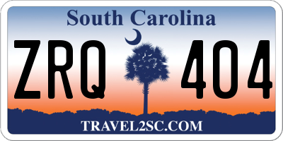 SC license plate ZRQ404