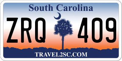 SC license plate ZRQ409
