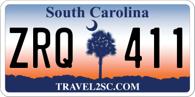 SC license plate ZRQ411