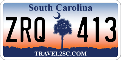 SC license plate ZRQ413