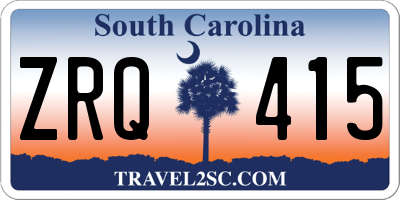SC license plate ZRQ415