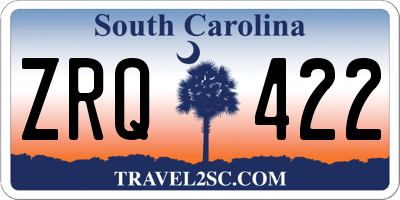 SC license plate ZRQ422