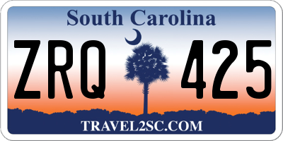 SC license plate ZRQ425