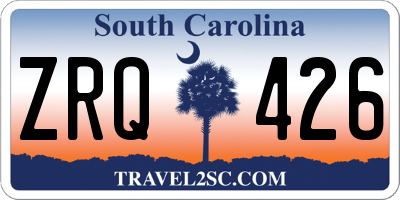 SC license plate ZRQ426
