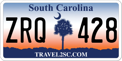 SC license plate ZRQ428