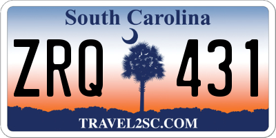 SC license plate ZRQ431