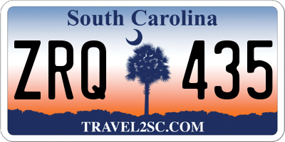 SC license plate ZRQ435