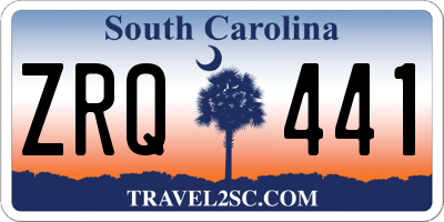 SC license plate ZRQ441