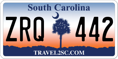 SC license plate ZRQ442